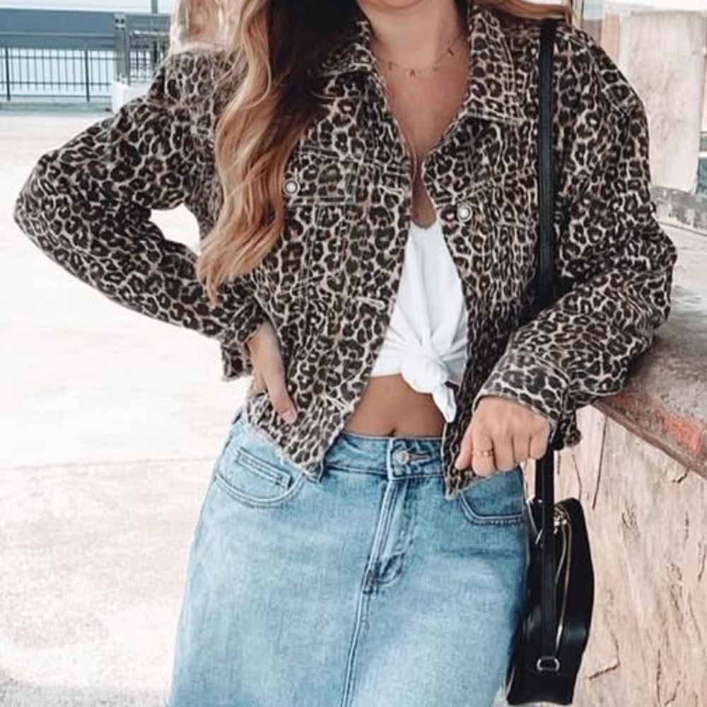 Free people leopard jacket